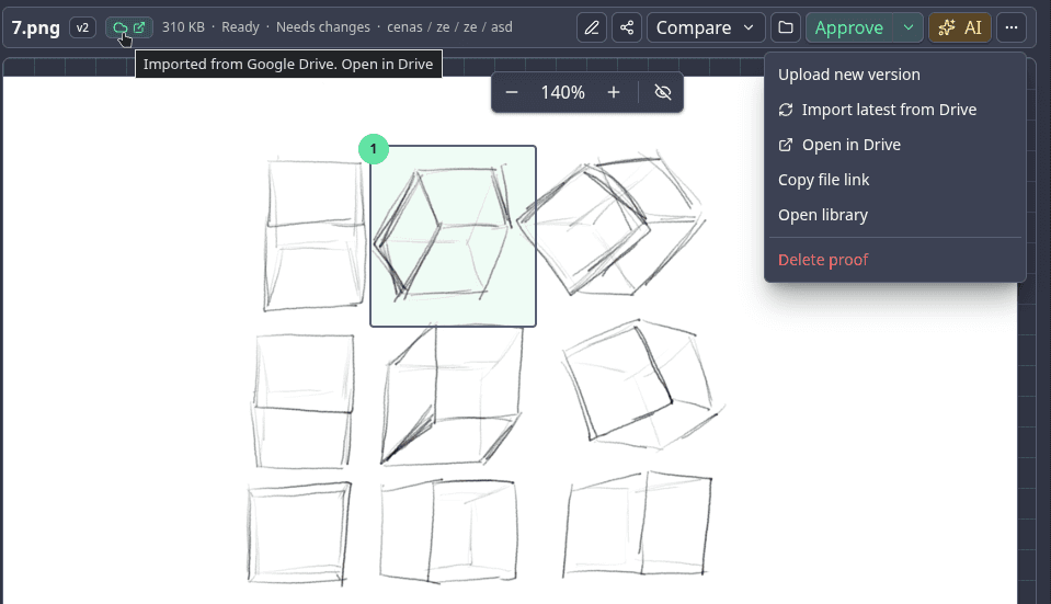 Google Drive source screenshot